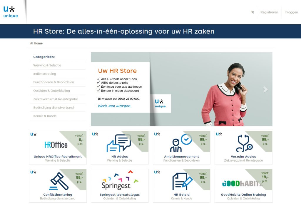 HR Store de oplossing voor HR zaken (Unique