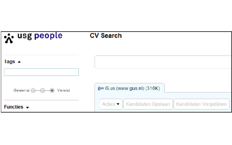 Effectiever gebruik van eigen kandidaatdata met semantische zoektechnologie (USG People)