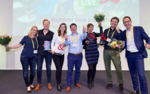 Winnaars Werf Awards 2016 op het podium bij Wer Live