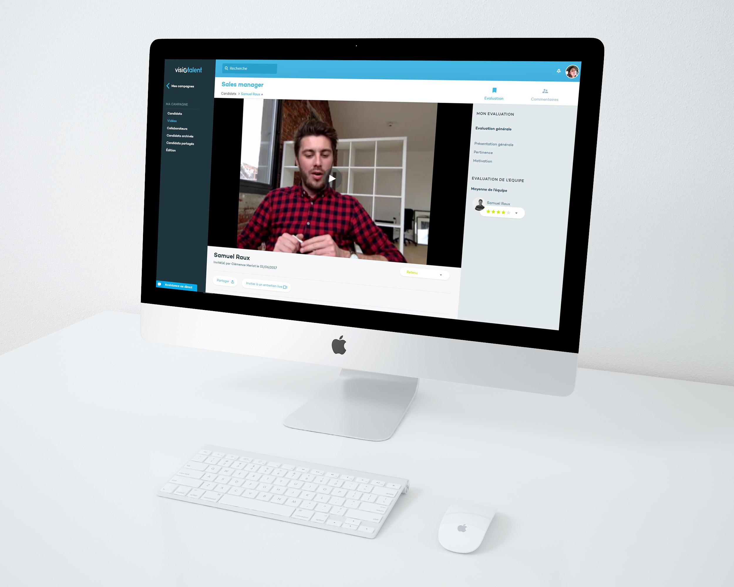 Video pre-selectie tool voor computer, tablet & smartphones (Visiotalent)