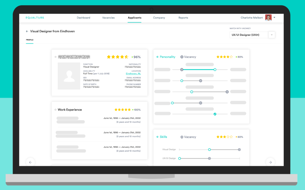 Bias-free, AI Matching Technologie (Equalture)