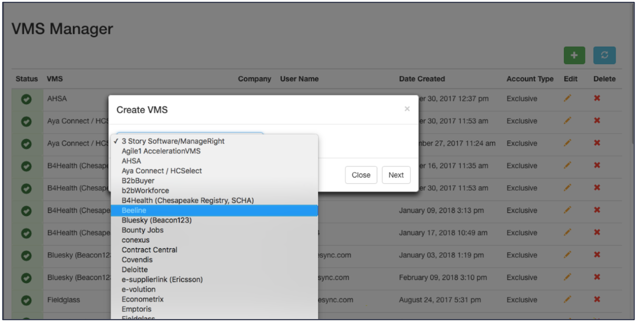 Vendor Management System (VMS) automatisering (Bullhorn)
