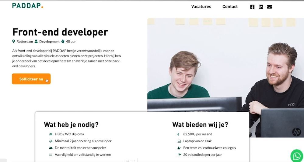 Kijk de demo talk van PADDAP terug: Dé beste 'werken-bij' website voor ieder bedrijf