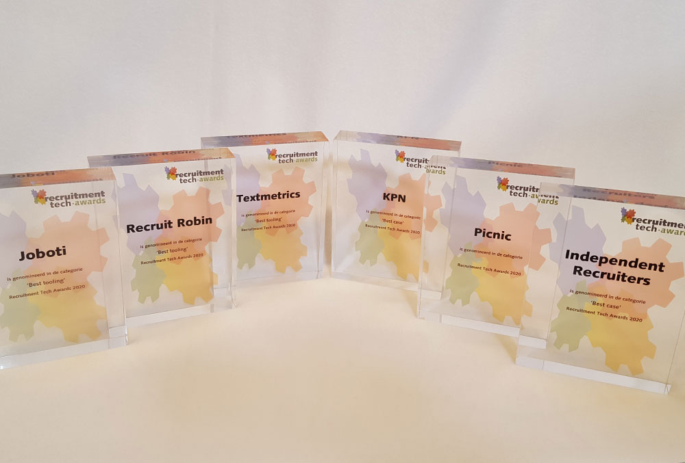 KPN, Picnic, Independent Recruiters, Textmetrics, Recruit Robin en Joboti genomineerd