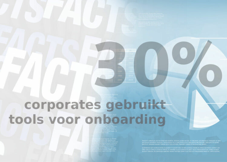 Friday Fact: 30% van de corporates maakt gebruik van tooling voor onboarding