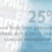 Friday Fact: 25% van bedrijven gebruikt meer dan 6 tools voor campus recruitment