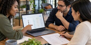 Drie recruiters evalueren hun ATS met een checklist in een informele kantoorsetting