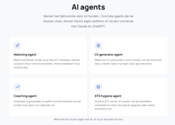 Inzending Awards: AI-agentlaag bovenop elk ATS (Hyre AI)