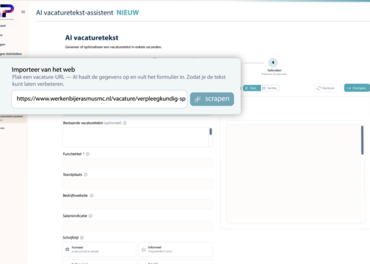 Inzending Awards: TAP (Talent Acquisitie Platform)-één regieomgeving voor Talent Acquisition (Adver-Online)