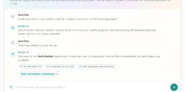 Inzending Awards: AI Chatbot voor recruitment-data inzichten (RecBi)
